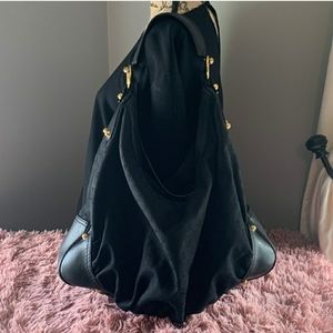 Large Gucci Canvas Jockey Handbag